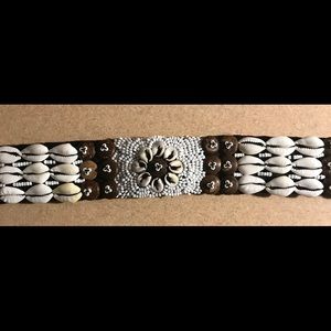 Trendy Girl Cowry Shell Coco bead tie on Belt